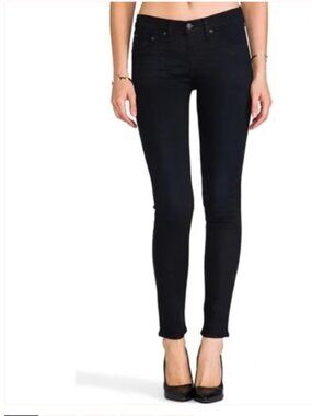 Rag & Bone Skinny Legging Jeans Solid Black Size 27- MSRP $195